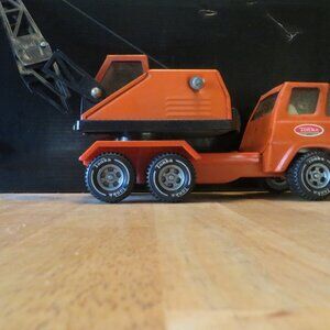 0307M VINTAGE TONKA 10" CRANE TRUCK-ORANGE